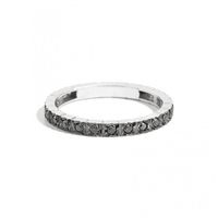 Anello Recarlo Face Cube in Oro bianco Diamante Black R39GD906/DK070-14